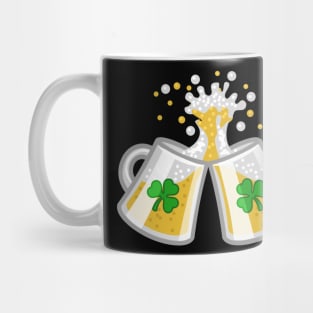 Funny Saint Patricks Day Shamrock and Beer Drinking Mug